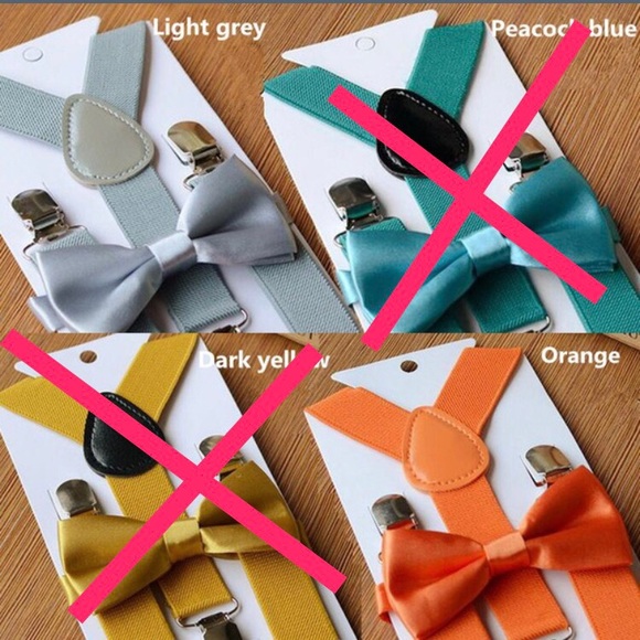 - GREY BOYS SUSPENDER & BOW TIE SET - *NWT* - Picture 3 of 4